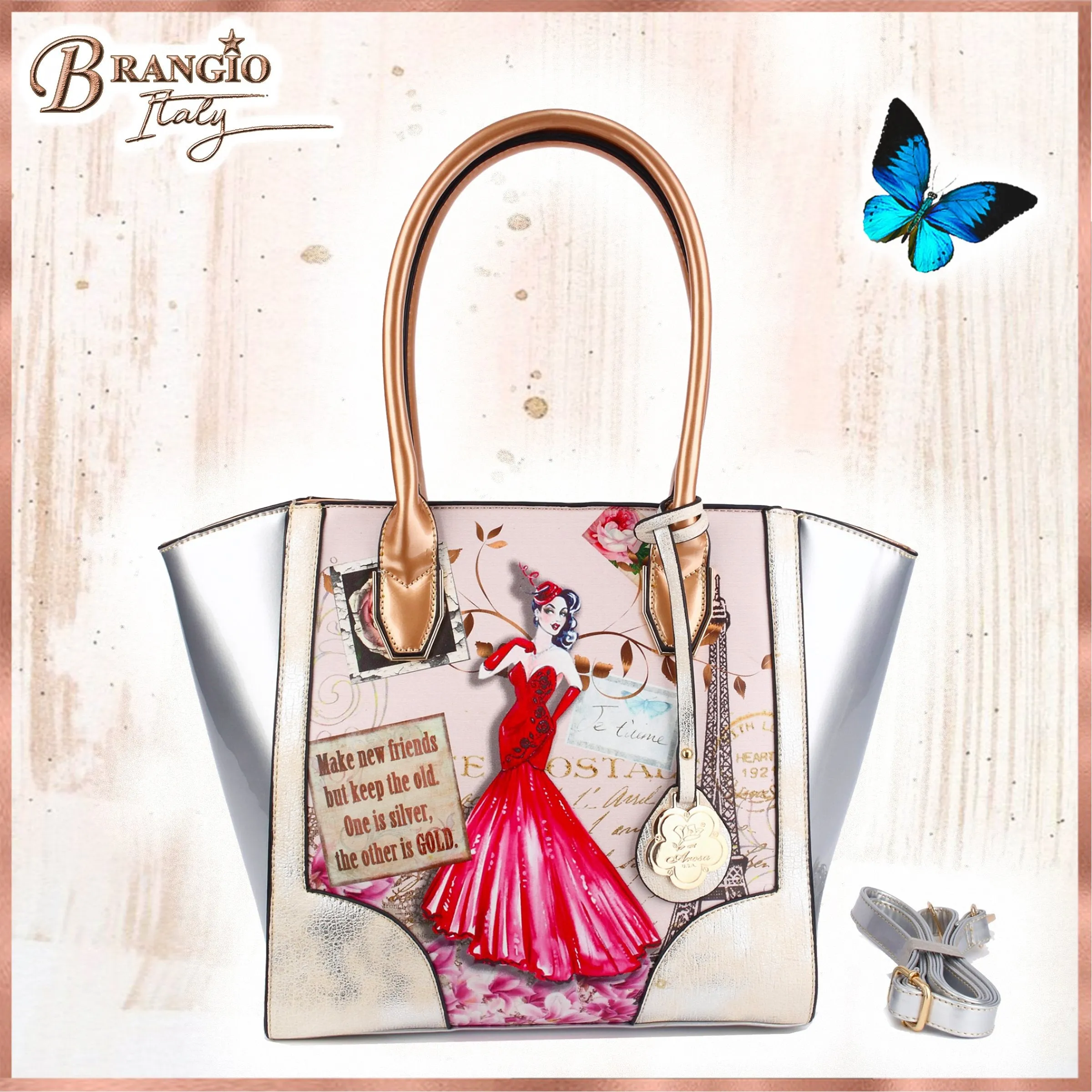 Lady Luck 2.0 Vintage Scratch & Stain Resistant Top-Handle Bag [FA8616]