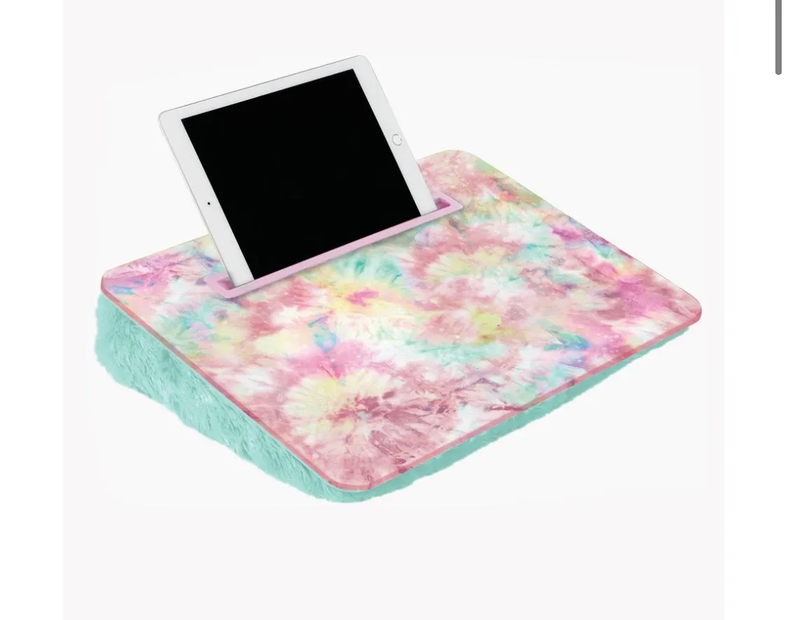 Lap desk with slot holder