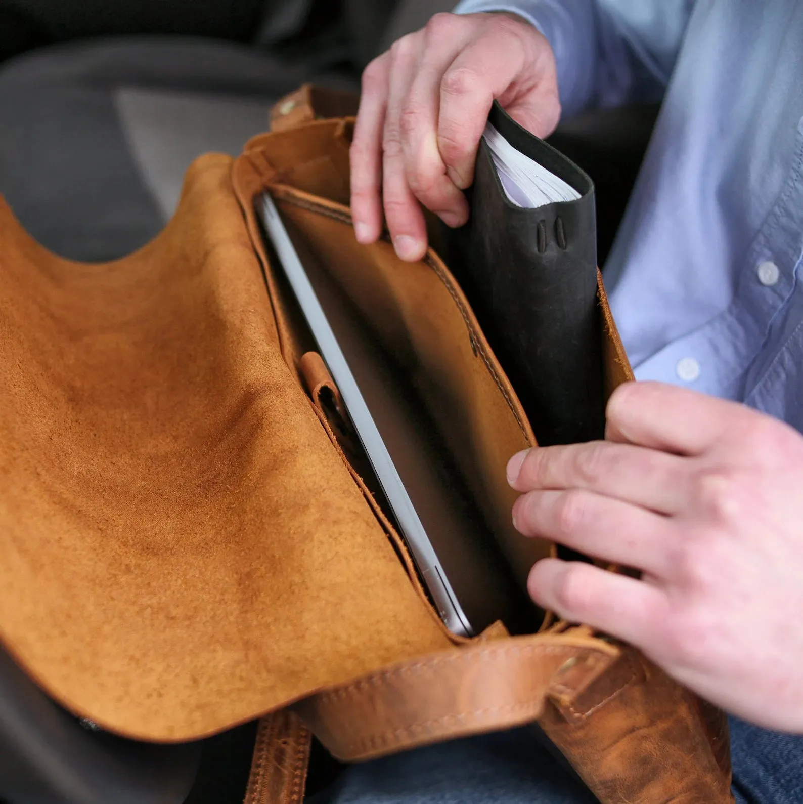 Leather messenger Bag, Laptop Bag