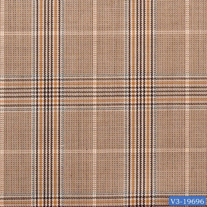 Light Brown with Multi Color Plaid Check Suit