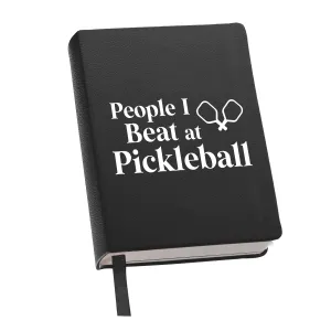 Lined Journal Black - People I Beat At Pickleball