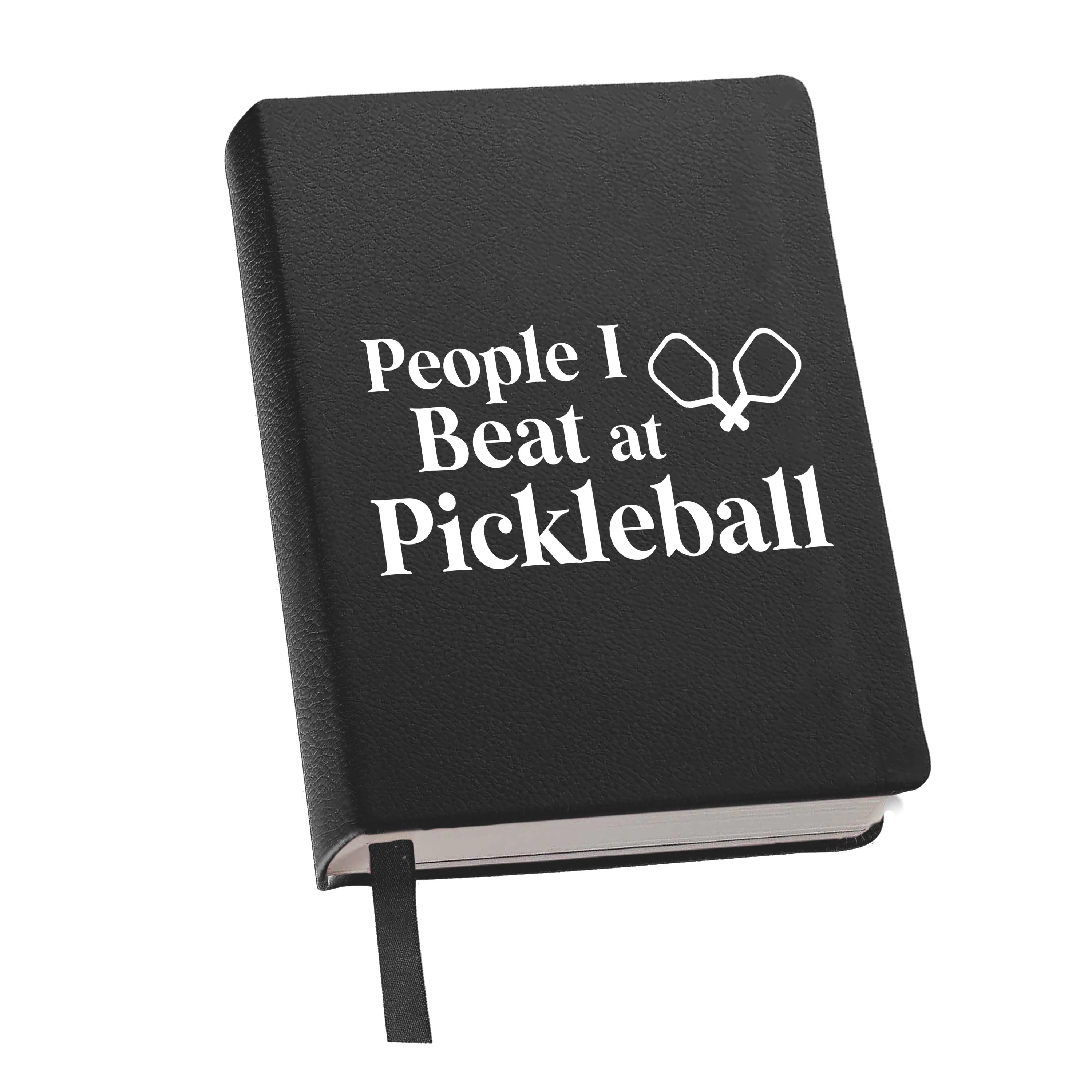 Lined Journal Black - People I Beat At Pickleball