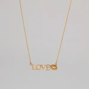 Lip Love Gold Necklace