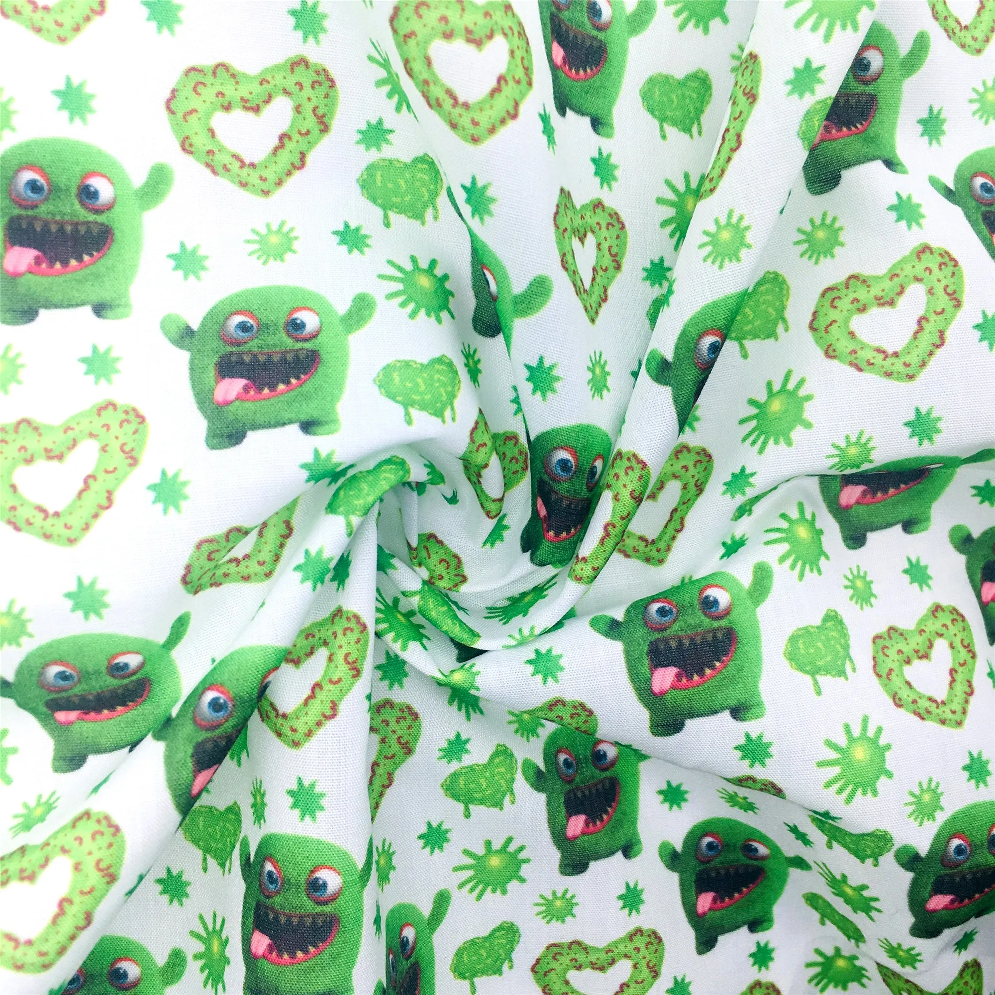 Little Monsters Theme Printed Fabric