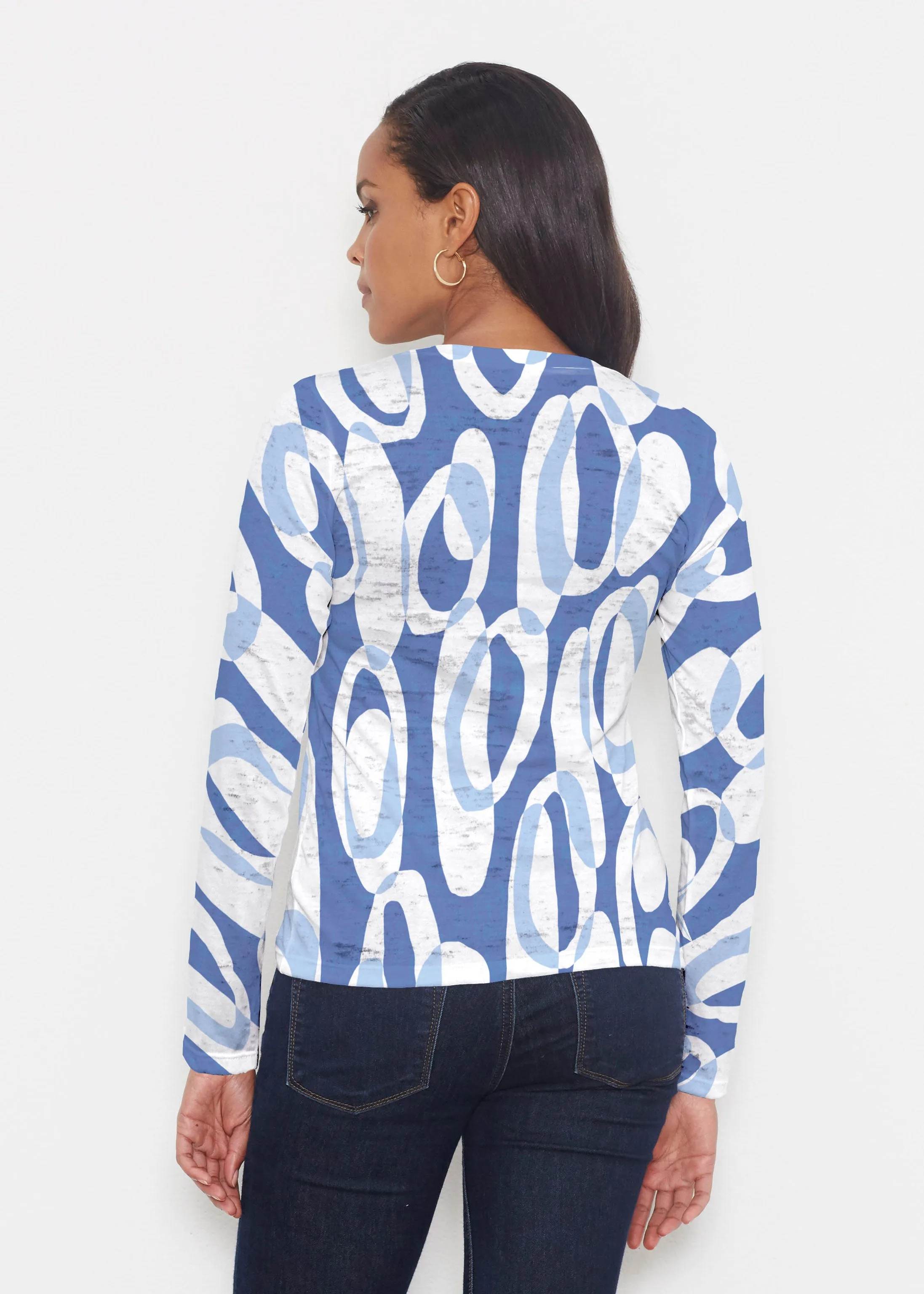 Loop ta Loop Blue (8086) ~ Signature Long Sleeve Crew Shirt
