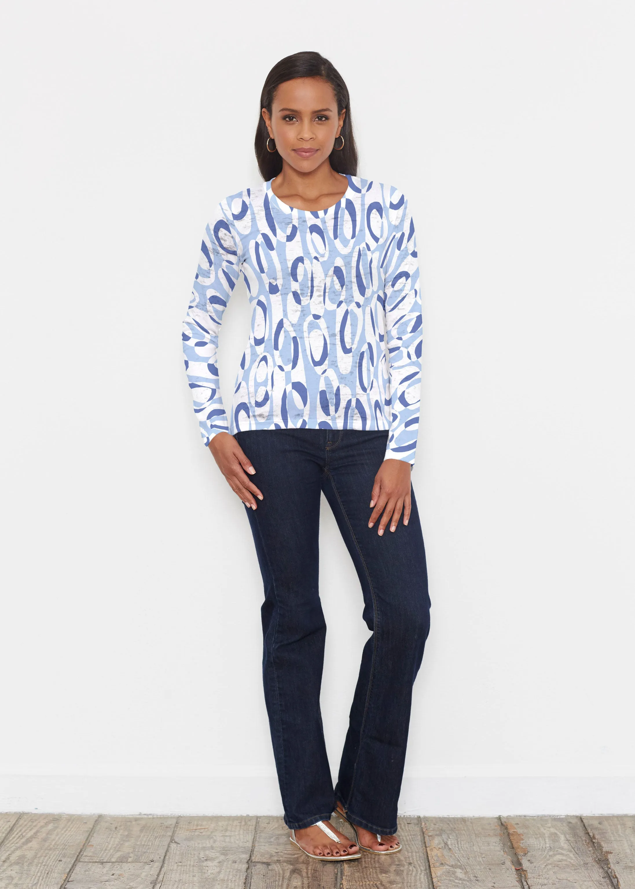 Loop ta Loop Blue (8086) ~ Signature Long Sleeve Crew Shirt