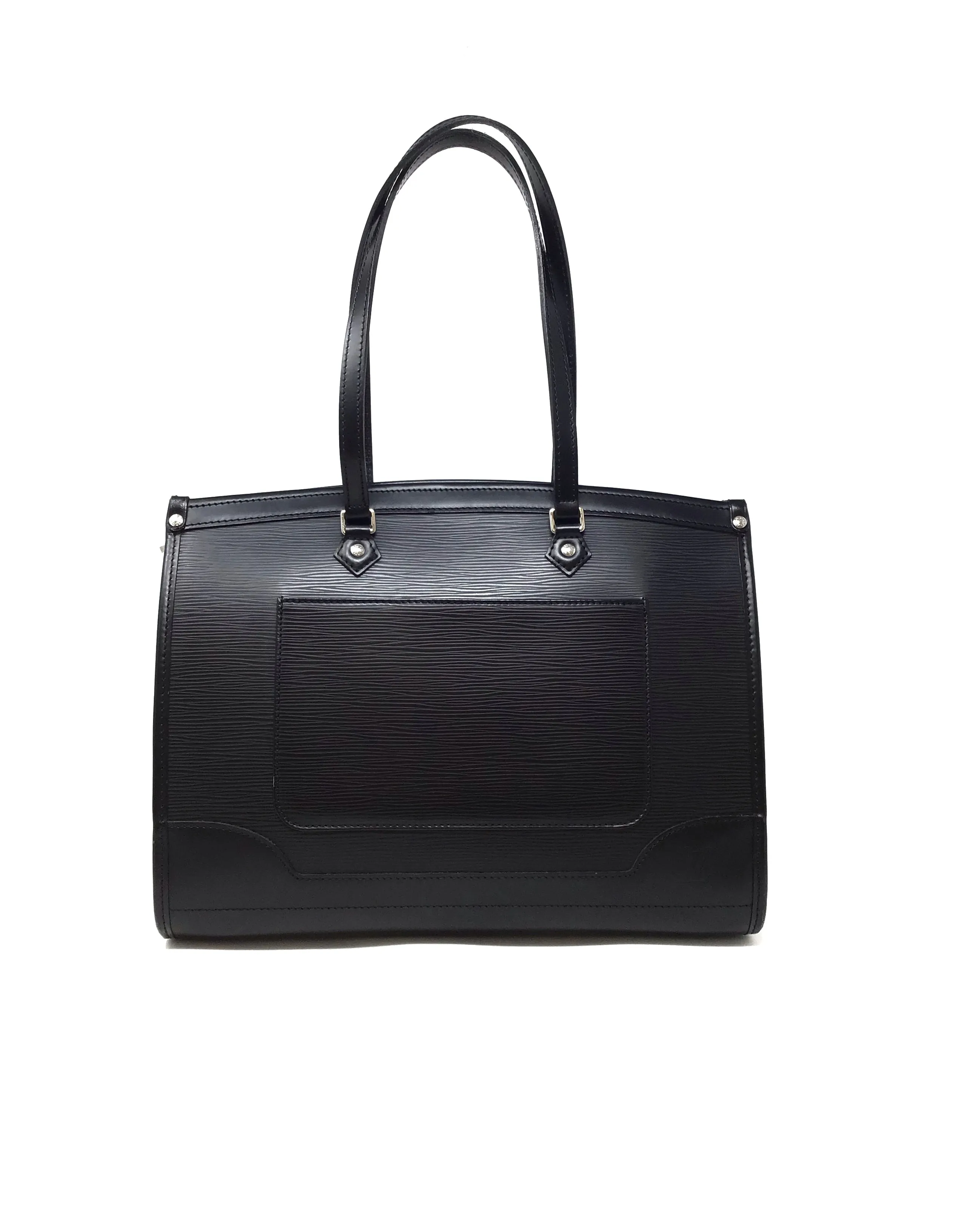 Louis Vuitton Black '09 'Madeleine' GM Epi Zip Tote