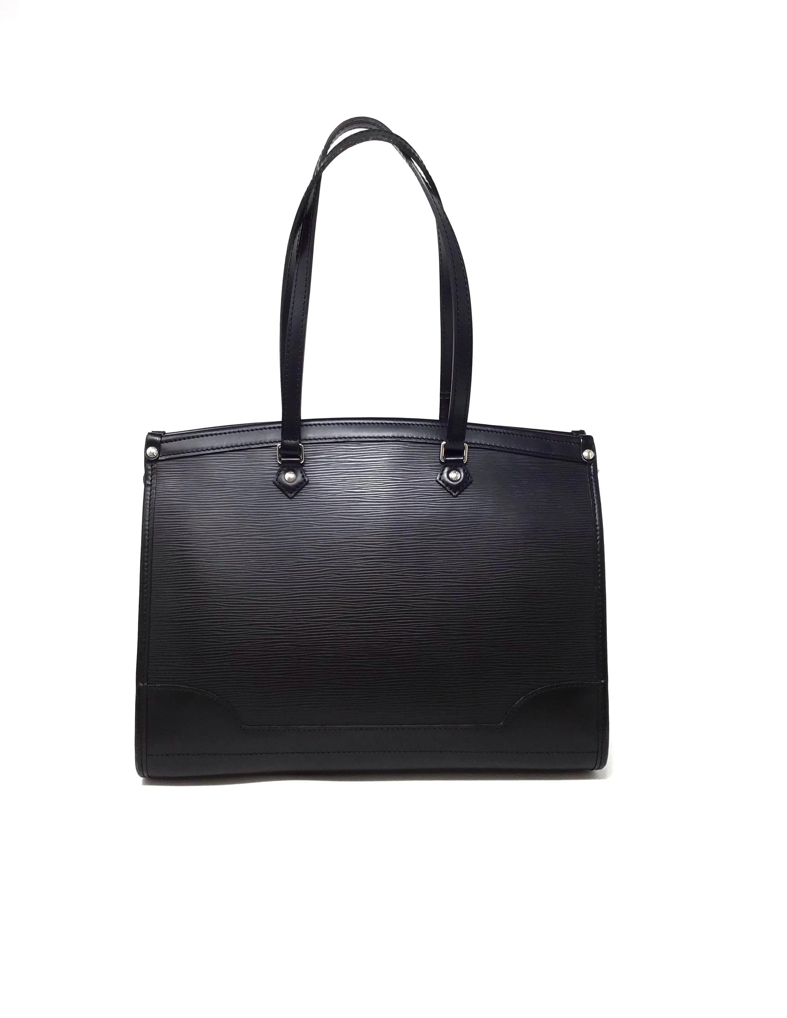Louis Vuitton Black '09 'Madeleine' GM Epi Zip Tote