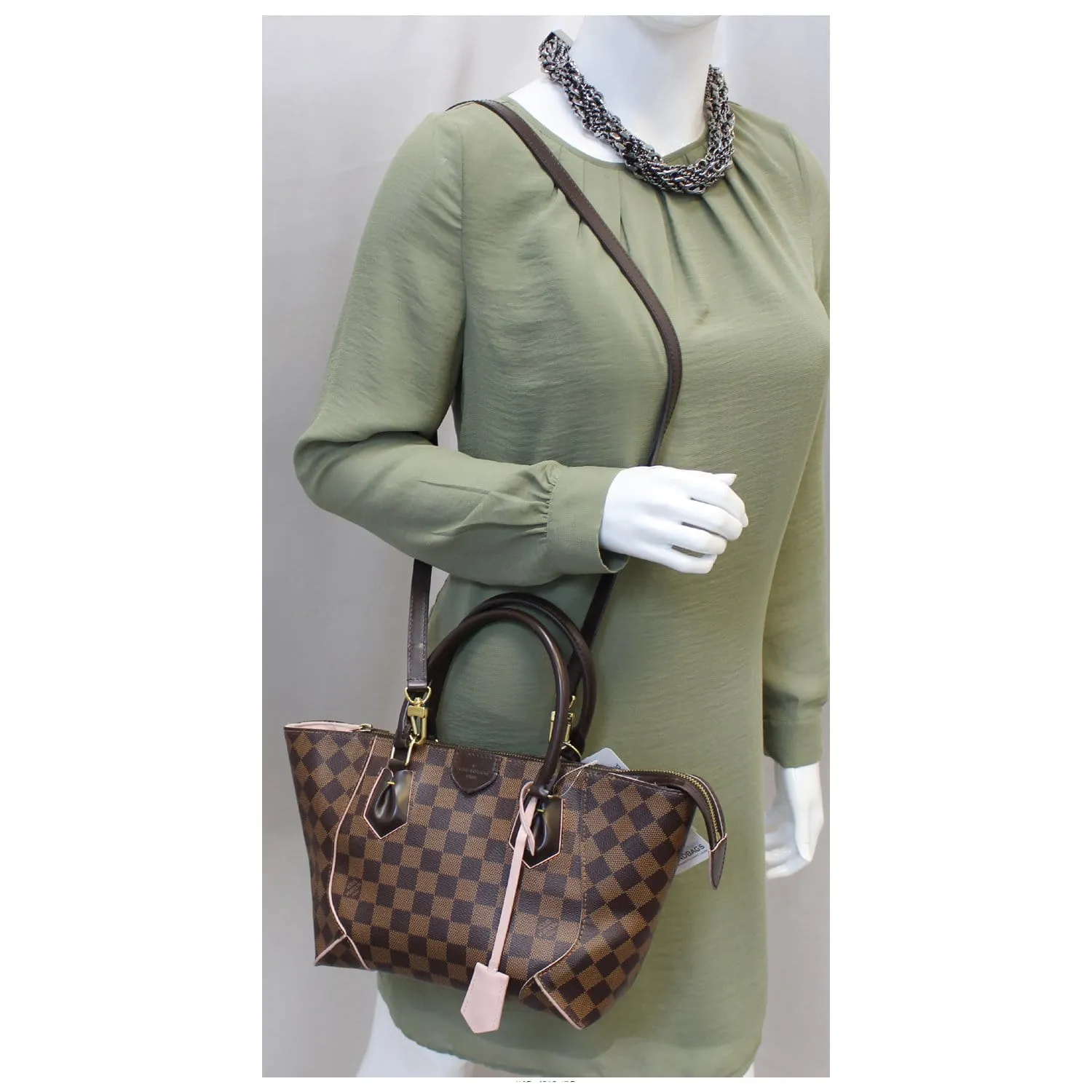 LOUIS VUITTON Caissa PM Damier Ebene Tote Shoulder Bag