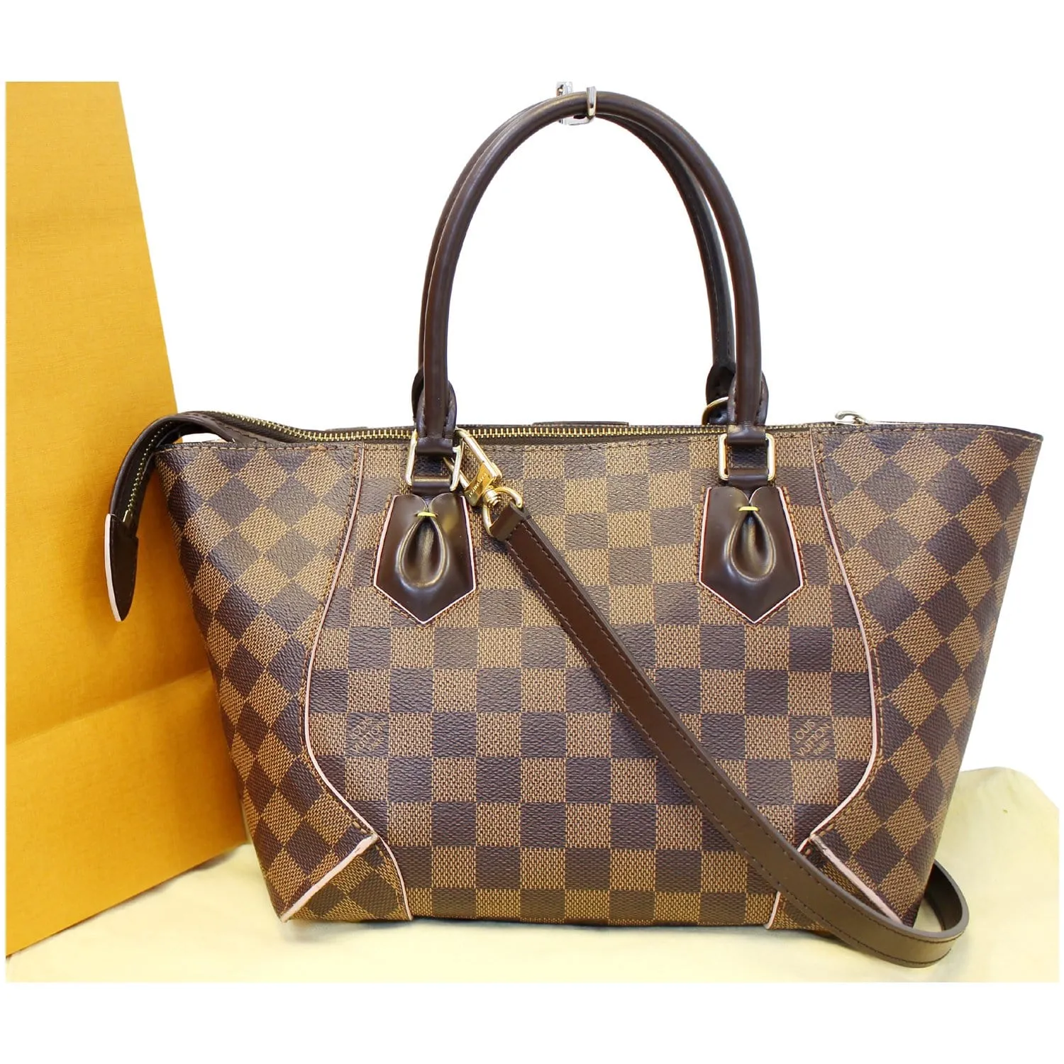 LOUIS VUITTON Caissa PM Damier Ebene Tote Shoulder Bag