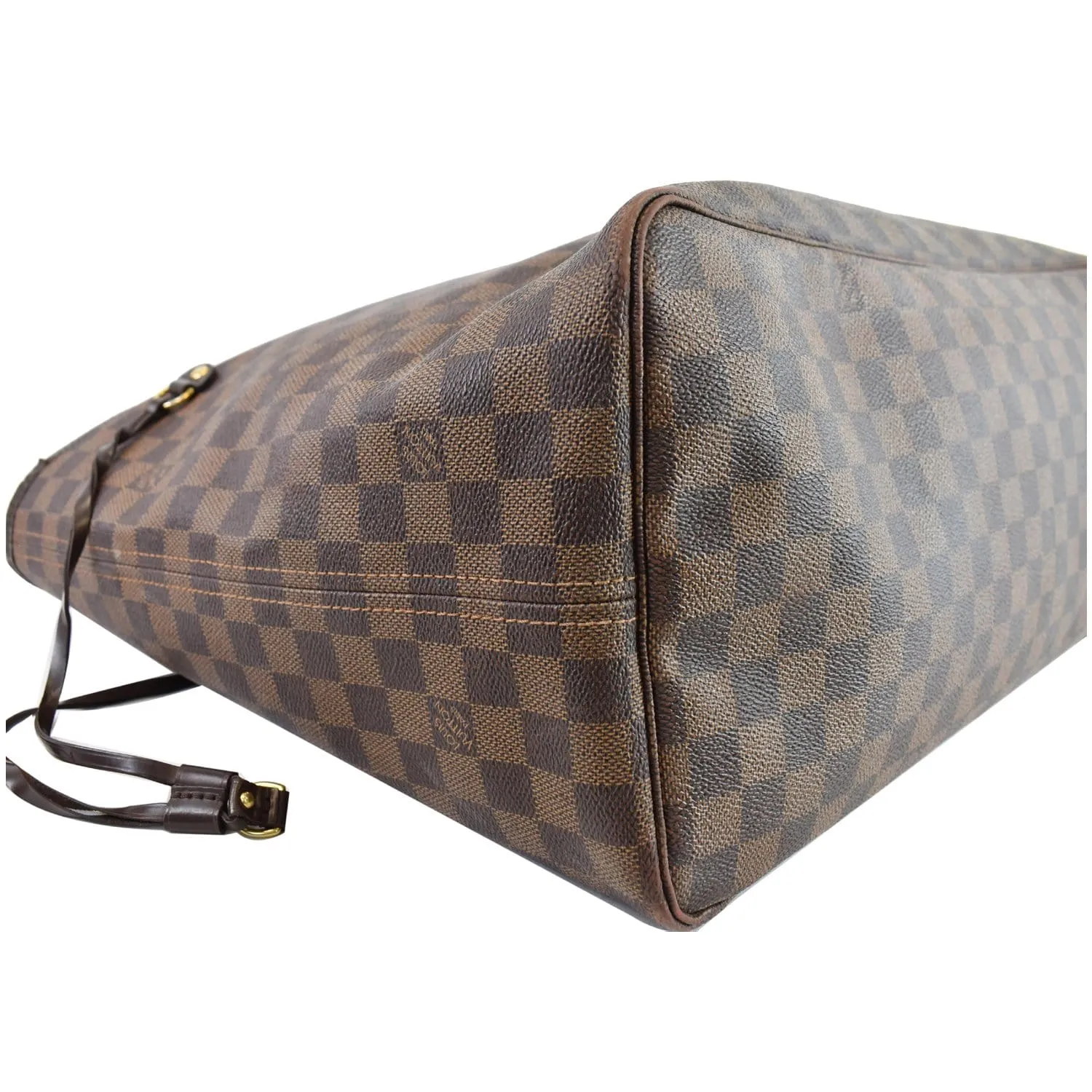 LOUIS VUITTON Neverfull GM Damier Ebene Tote Shoulder Bag Brown