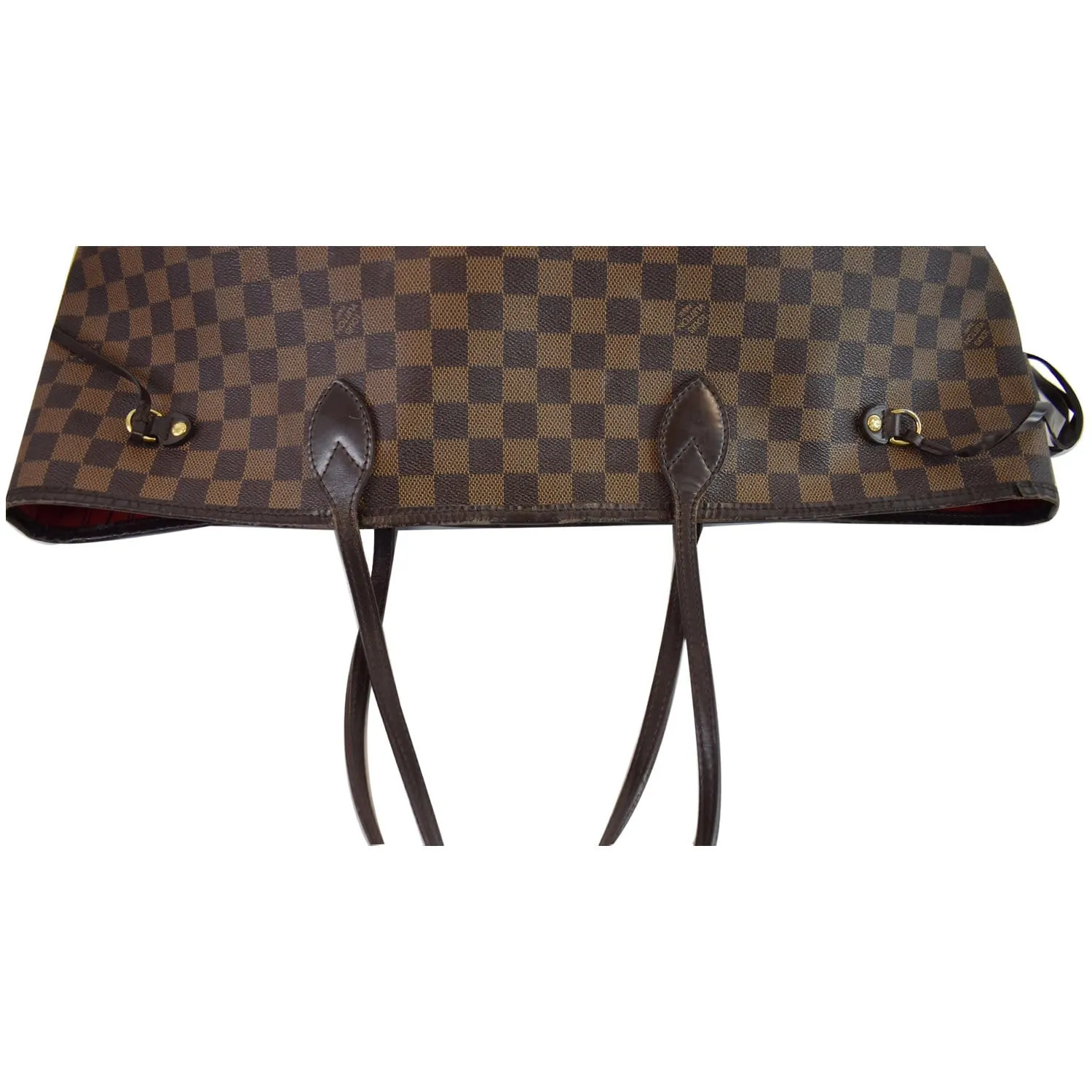 LOUIS VUITTON Neverfull GM Damier Ebene Tote Shoulder Bag Brown