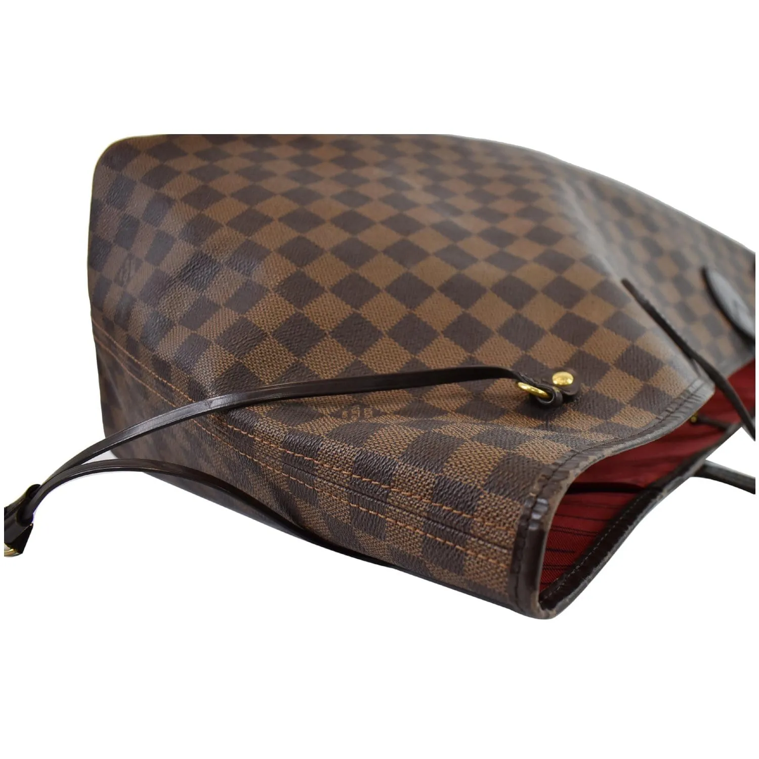 LOUIS VUITTON Neverfull GM Damier Ebene Tote Shoulder Bag Brown