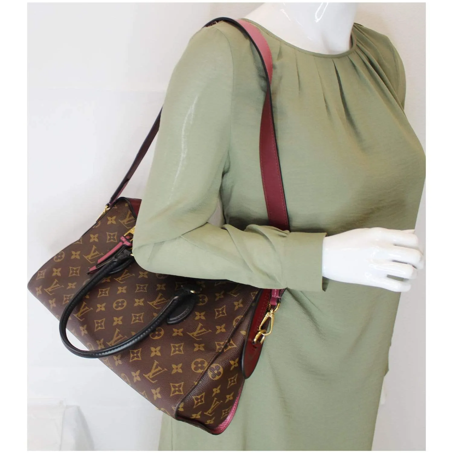 LOUIS VUITTON Tuileries Monogram Canvas Tote Shoulder Bag Brown - 25% OFF