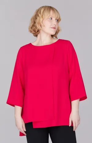 Lustrous Crepe Double Layer Tunic