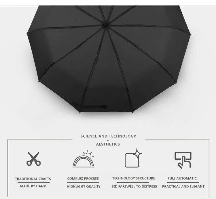 Luxury Automatic Open & close Umbrella Folding Wind water Resistant