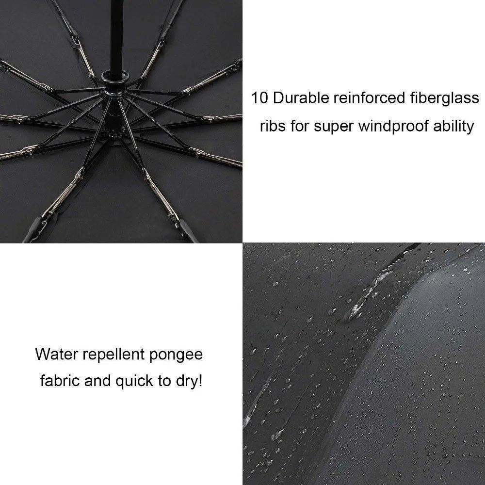 Luxury Automatic Open & close Umbrella Folding Wind water Resistant
