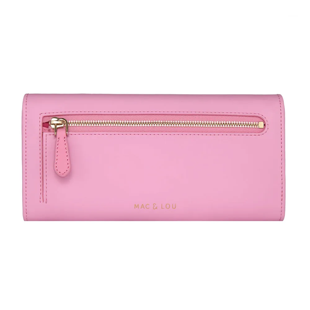 MAC&LOU Bifold Wallet Vegan Smooth Leather Pink