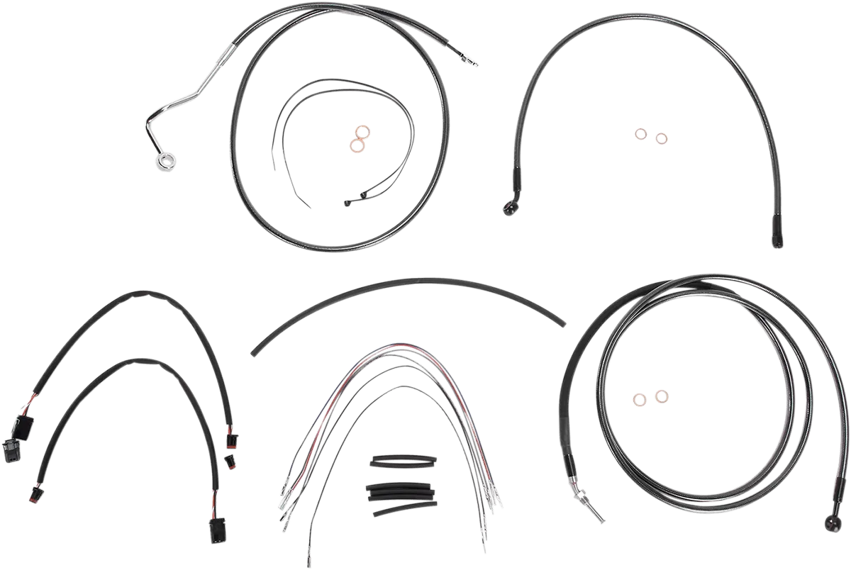 Magnum 487352 Black Pearl Handlebar Installation Kit for 15-17in. Ape