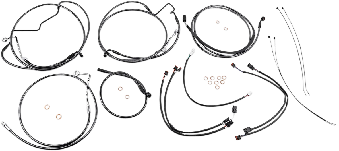 Magnum 487411 Black Pearl Handlebar Installation Kit for 12-14in. Ape
