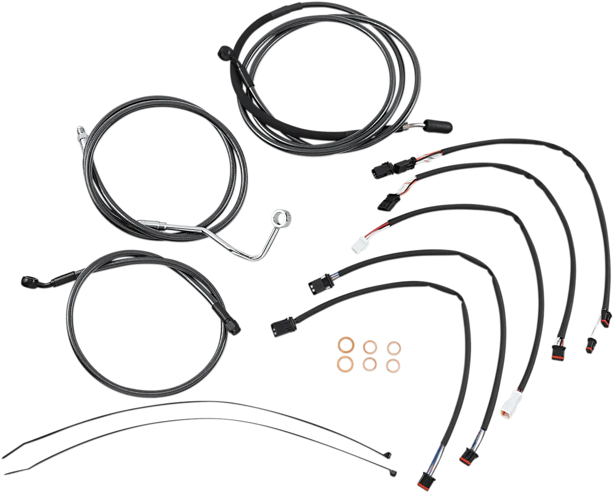 Magnum 487422 Black Pearl Handlebar Installation Kit for 15-17in. Ape