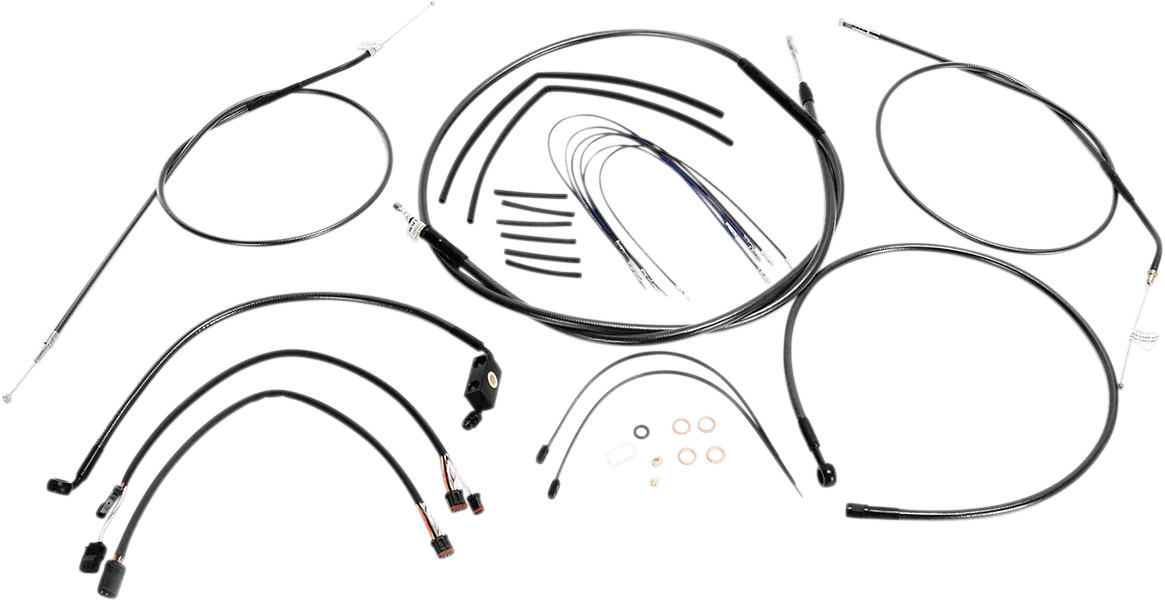 Magnum 487672 Black Pearl Handlebar Installation Kit for 10-12in. Ape