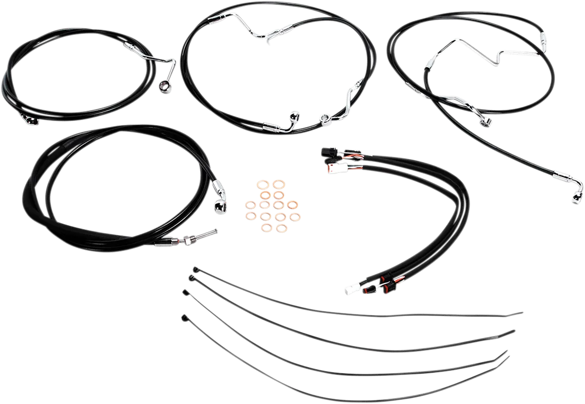 Magnum 489692 Black Vinyl XR Handlebar Installation Kit for 15-17in. Ape