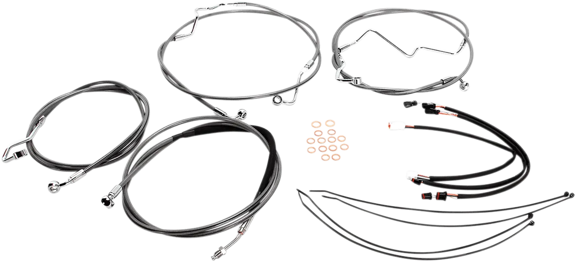 Magnum 589752 Stainless Steel XR Handlebar Installation Kit for 15-17in. Ape