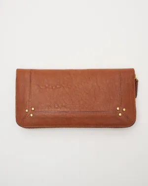 malcolm bubble lambskin wallet - camel