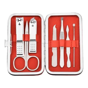Manicure Set Men Women Nail Clipper Set 8in1 Stainless Steel Toe Finger Nail Clipper Personal Care Tools with Portable Travel Case Pedicure Tools Grooming Kit Gifts for Men Women Wife Family Friend