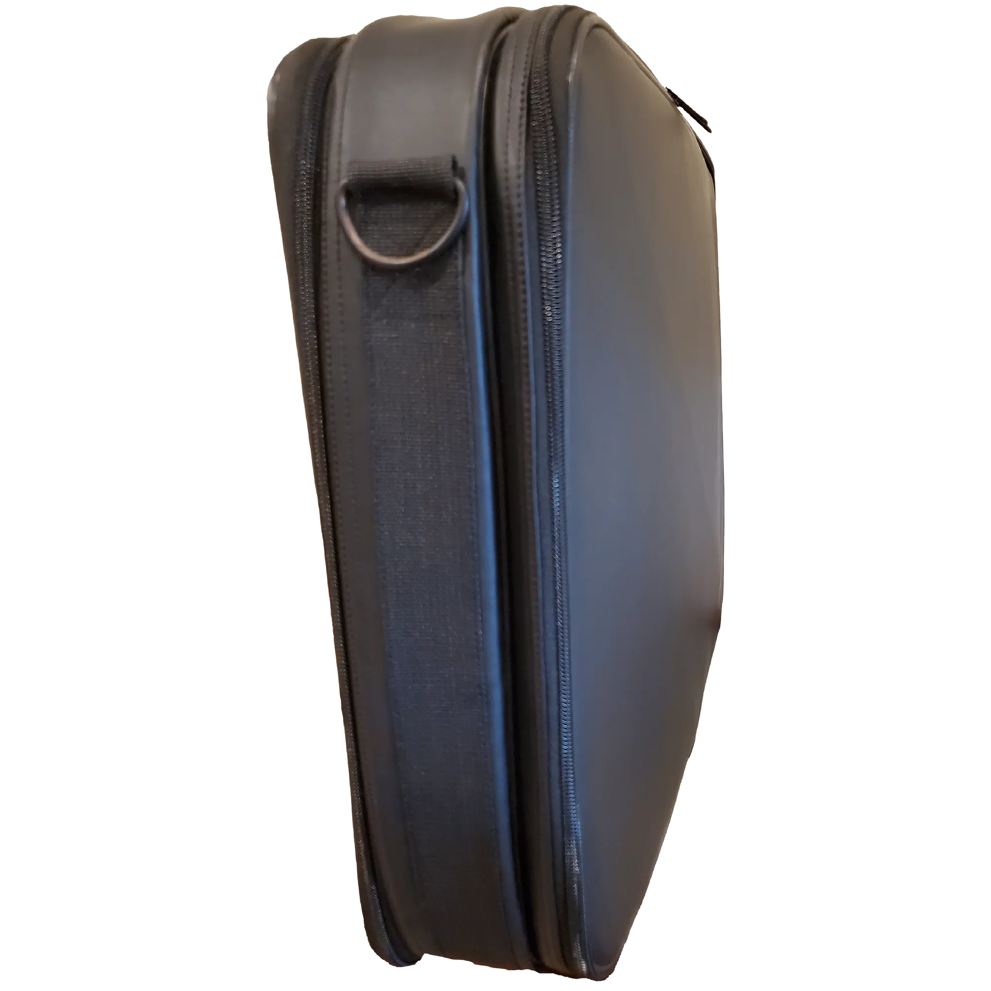 Masonic Briefcase Style Apron Case - Machine Embroidery on Black Faux Leather