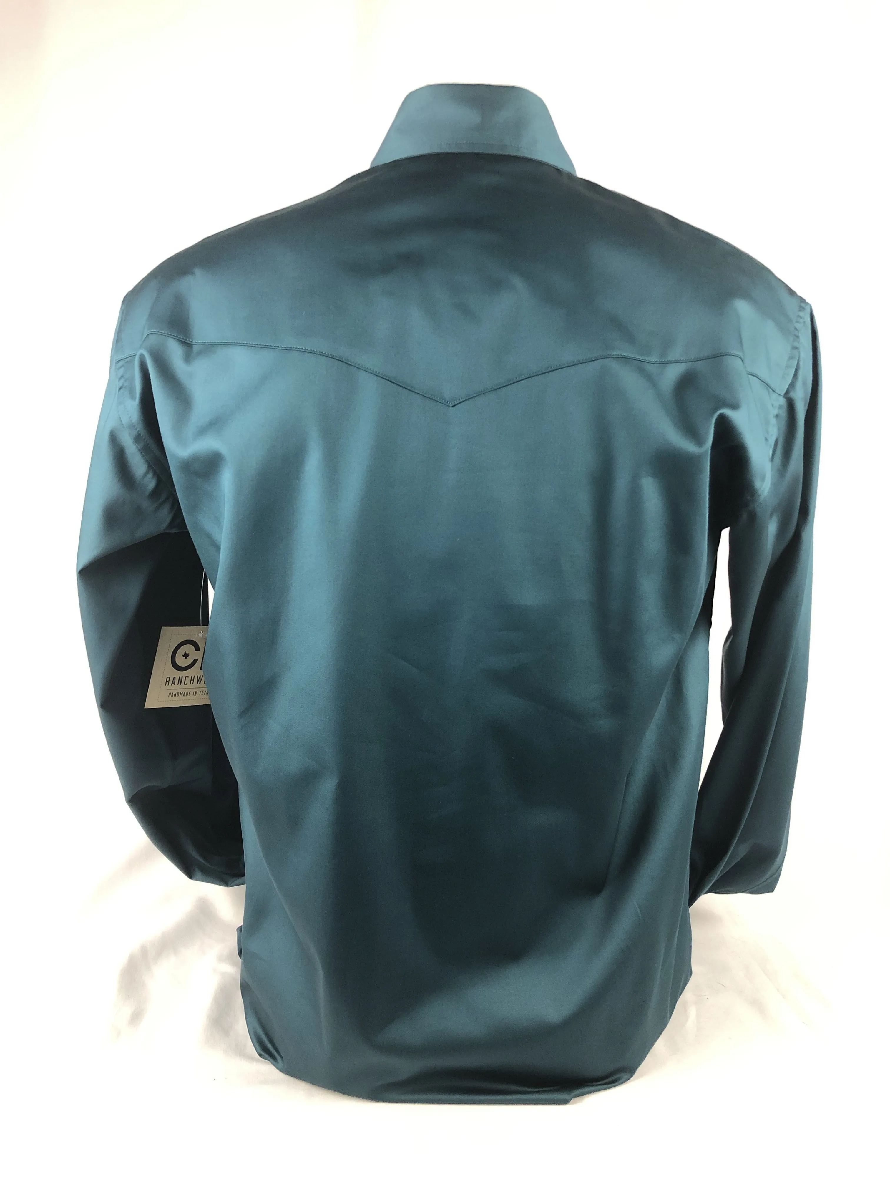 Men's CR Western Pro Teal Cotton Sateen