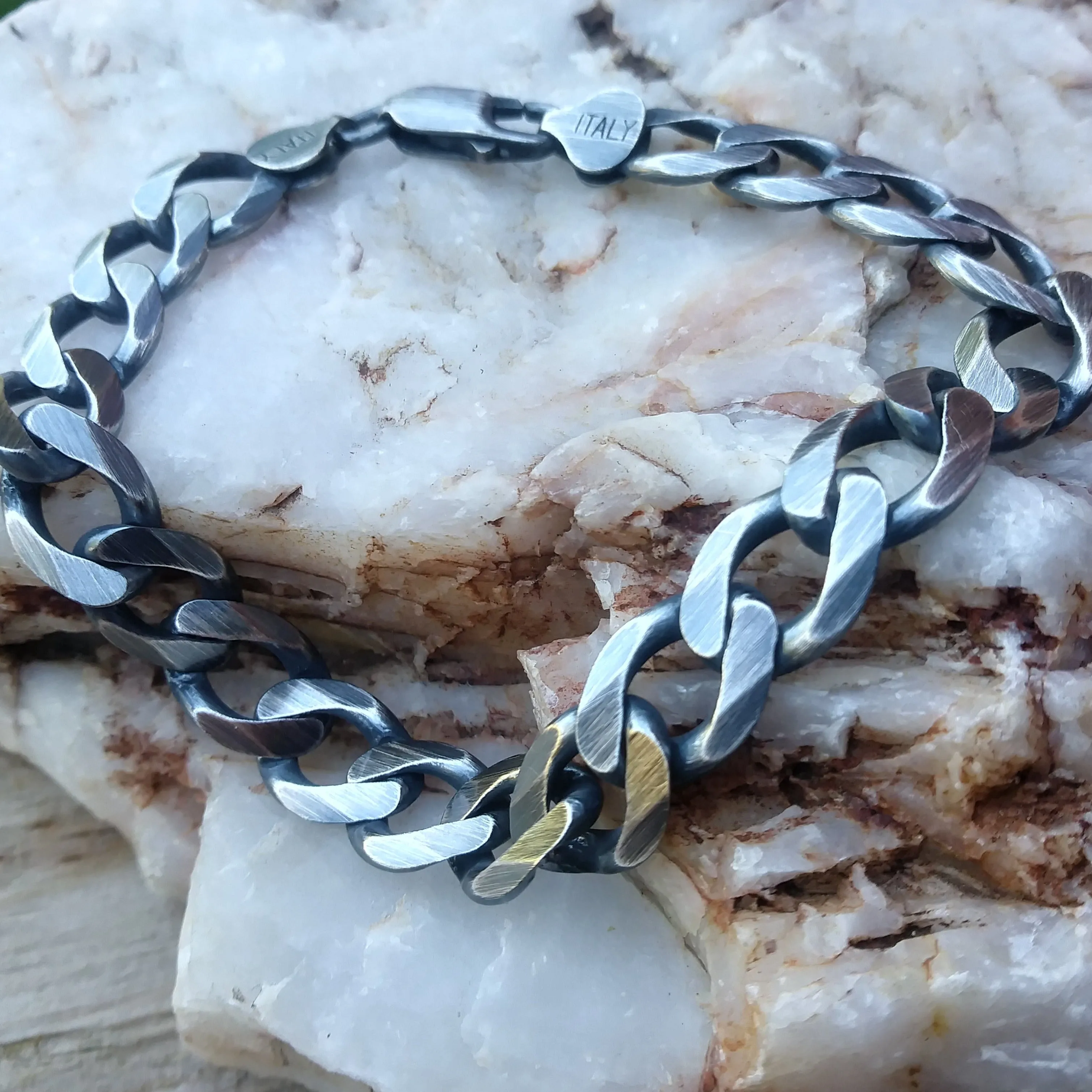 Men’s Sterling Silver Curb Chain 10mm - Necklace or Bracelet