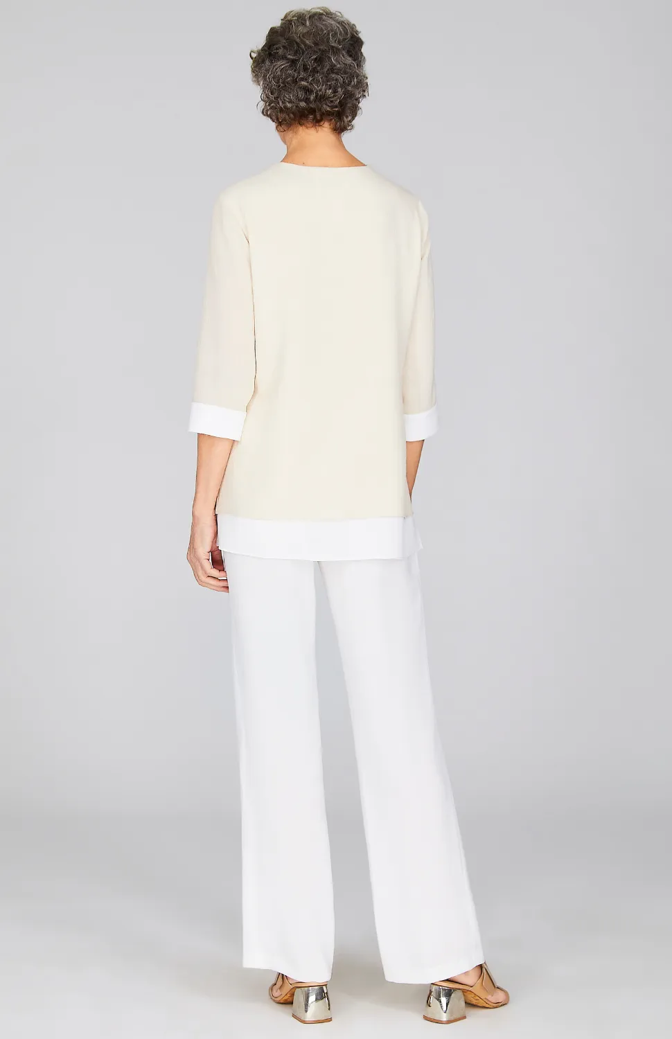 Microlinen Double Layer Jacket w/Front Slit