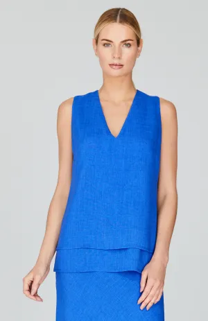 Microlinen Double Layer V Neck Tank