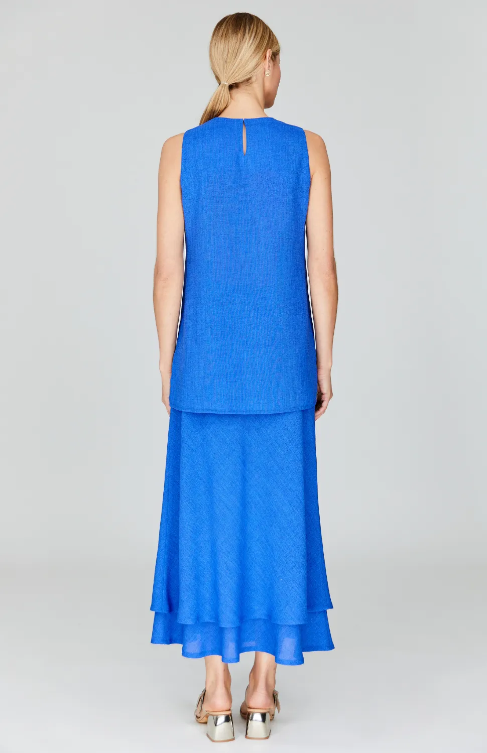 Microlinen Double Layer V Neck Tank