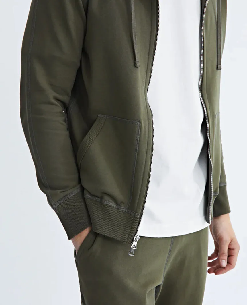 Midweight Terry Full Zip Hoodie Fir