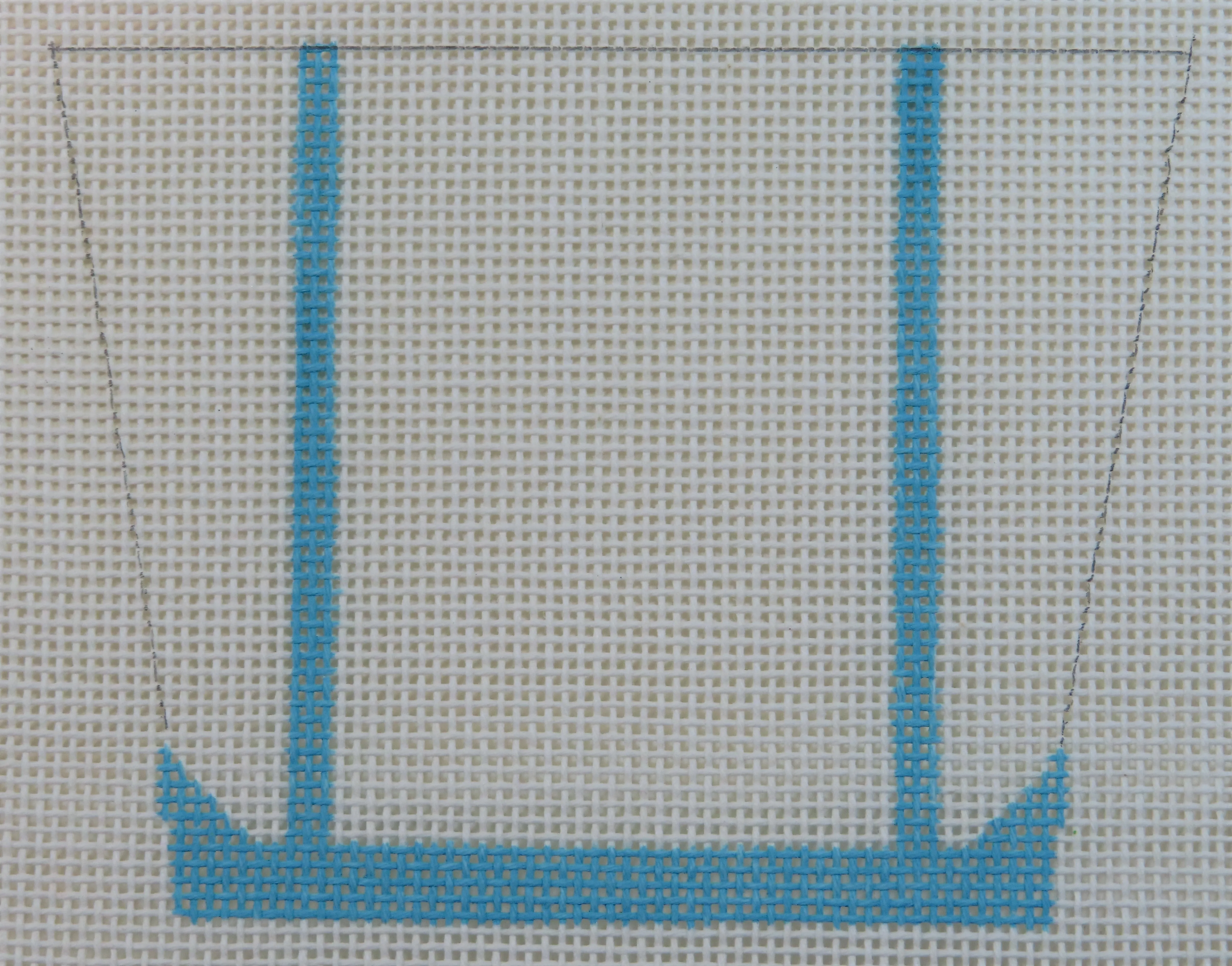 Mini Canvas Tote - pale blue