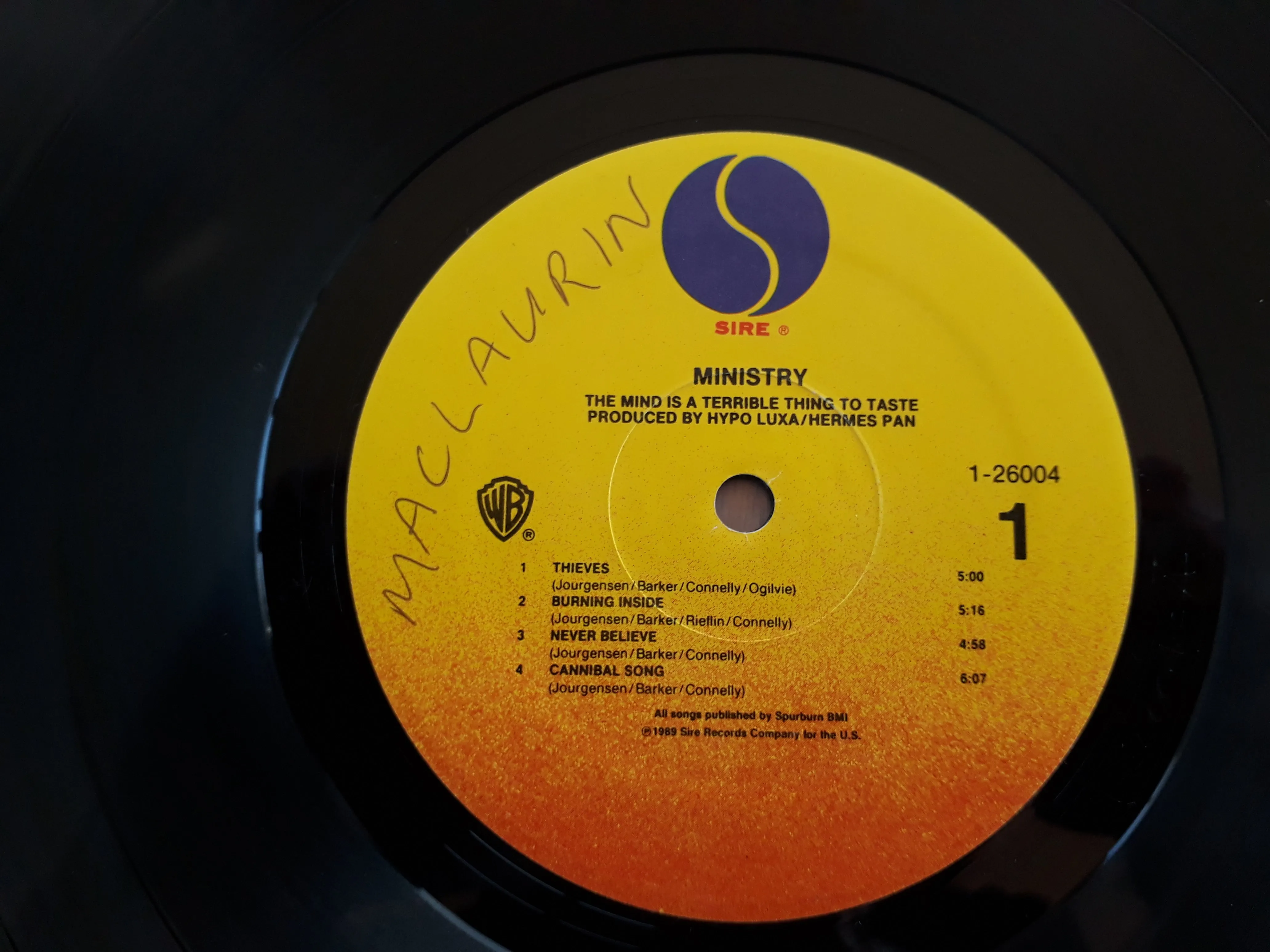 MINISTRY - The Mind Is A Terrible Thing To Taste VINYL (Orig. 1st US Pressing) [2ND HAND]
