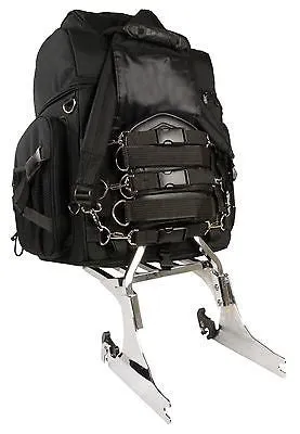 MOTORCYCLE LARGE SISSY TRAVEL BAR BAG NYLON BACK PACK TRAVEL LUGGAGE NEW