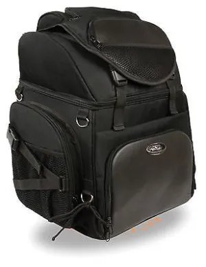 MOTORCYCLE LARGE SISSY TRAVEL BAR BAG NYLON BACK PACK TRAVEL LUGGAGE NEW