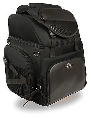 MOTORCYCLE LARGE SISSY TRAVEL BAR BAG NYLON BACK PACK TRAVEL LUGGAGE NEW