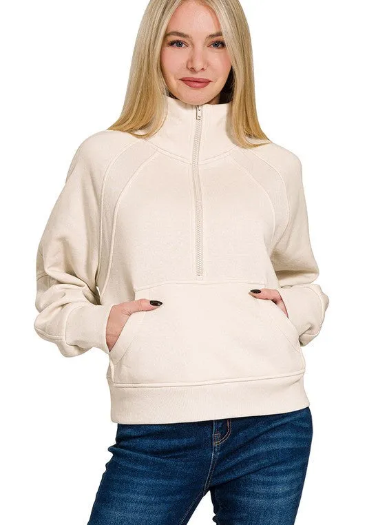 Movin’ All The Up Cream Zip Up