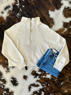 Movin’ All The Up Cream Zip Up