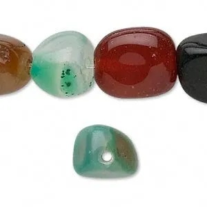 Multi-Agate (natural / dyed / heated) - Medium Tumbled Nugget