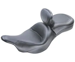 Mustang One-Piece Wide Vintage Touring Seat with Driver Backrest 79617