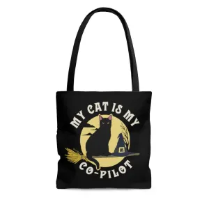My Cat is my Co-Pilot Tote Bag