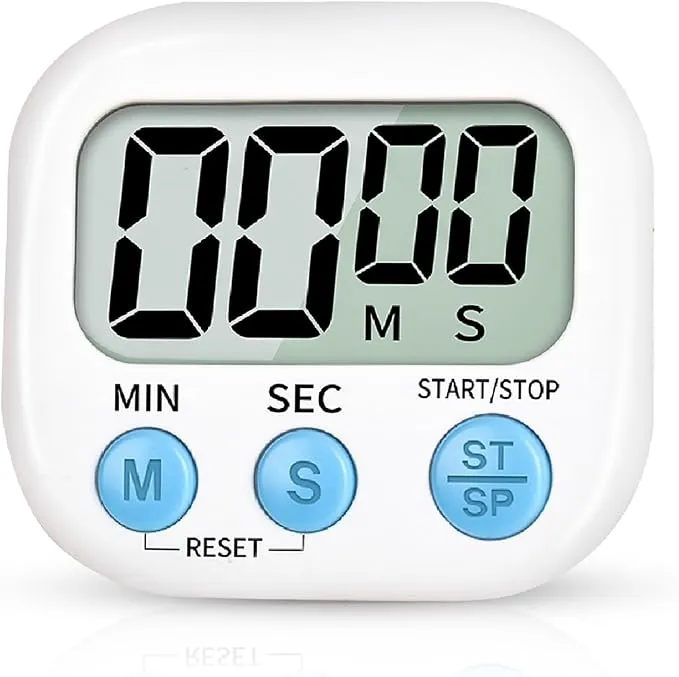 New Digital Kitchen Timer for Cooking, Multi-Function Electronic Timer, Big Digits Loud Alarm Strong Magnetic Backing, Classroom Timers for Teachers (White)