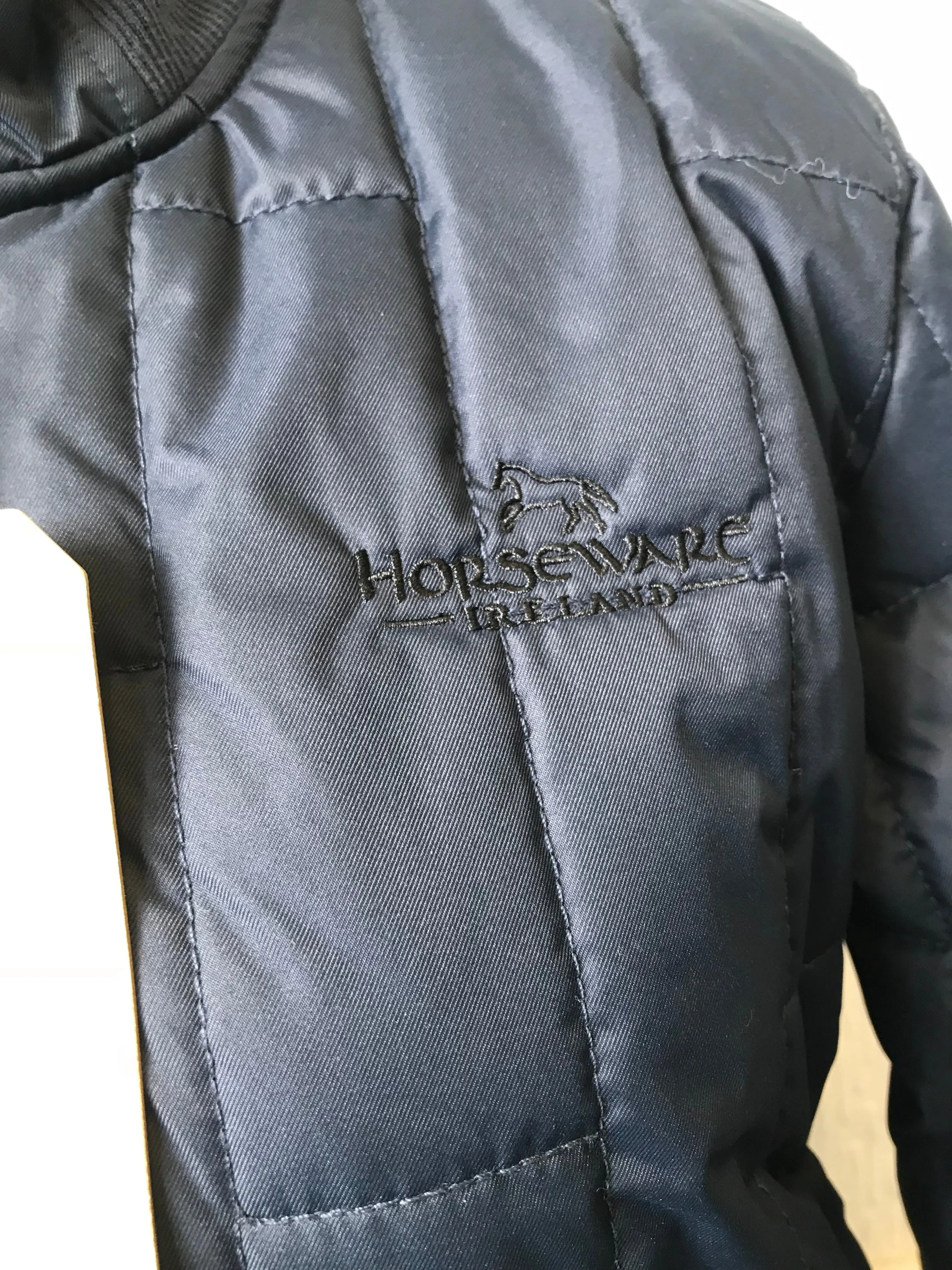 New horseware navy padded coat zip up with pockets FREE POSTAGE🟢