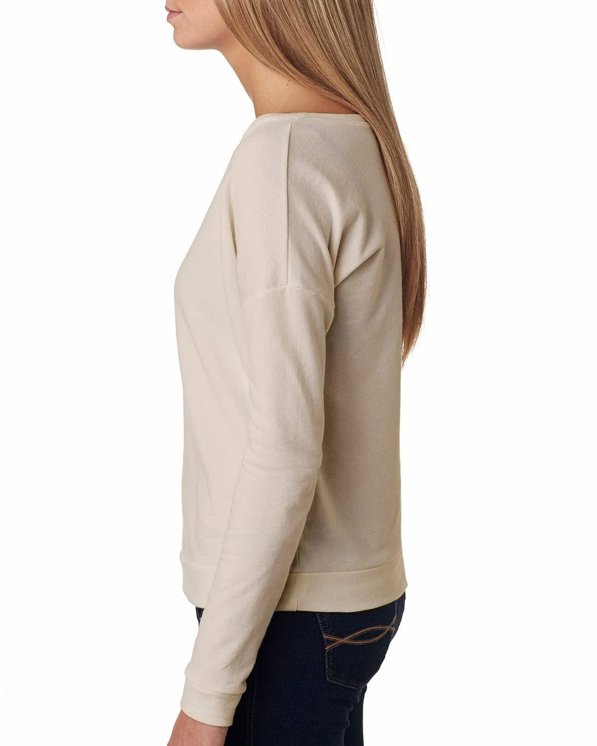 Next Level Ladies Terry Long Sleeve Scoop Tee